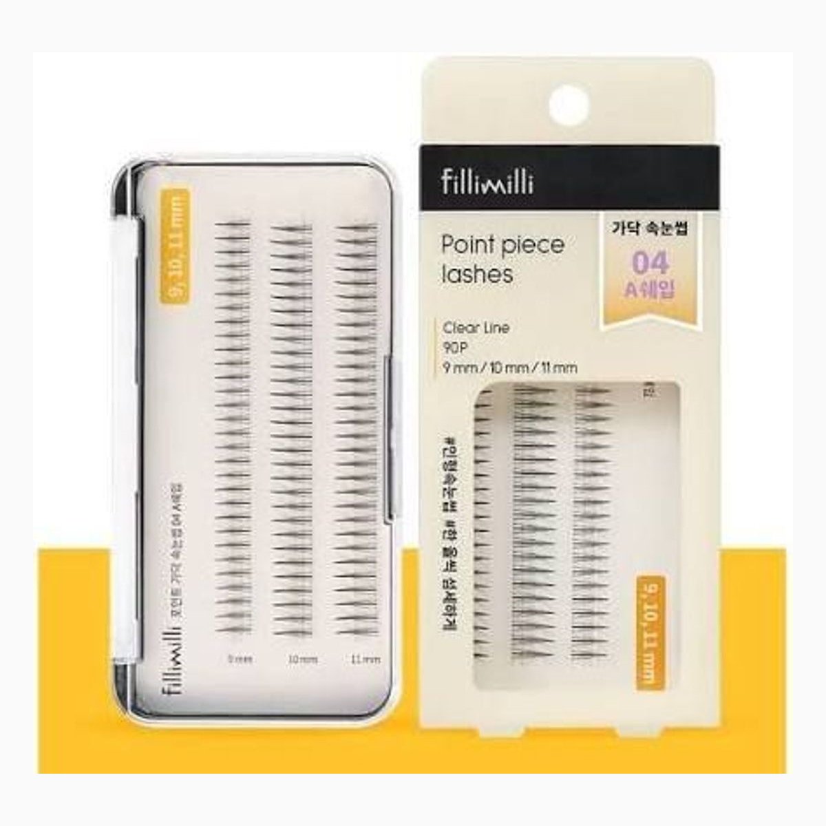 Fillimilli POINT PIECE LASHES 04 A SHAPE (9,10,11mm) 90P