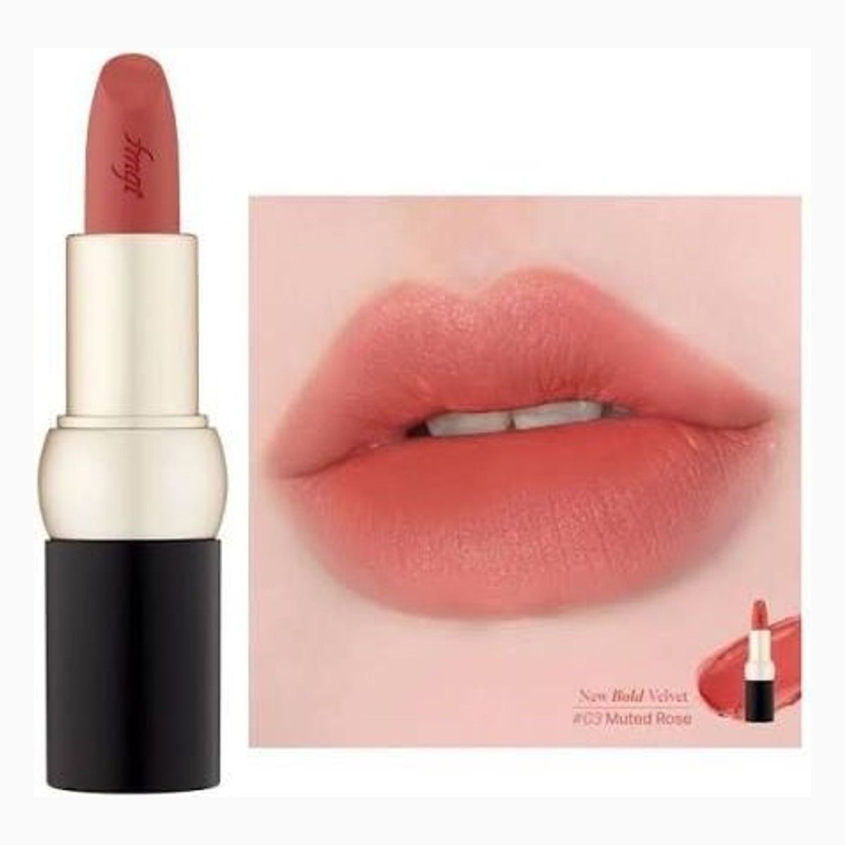 NEW BOLD VELVET LIPSTICK 03 MUTED ROSE