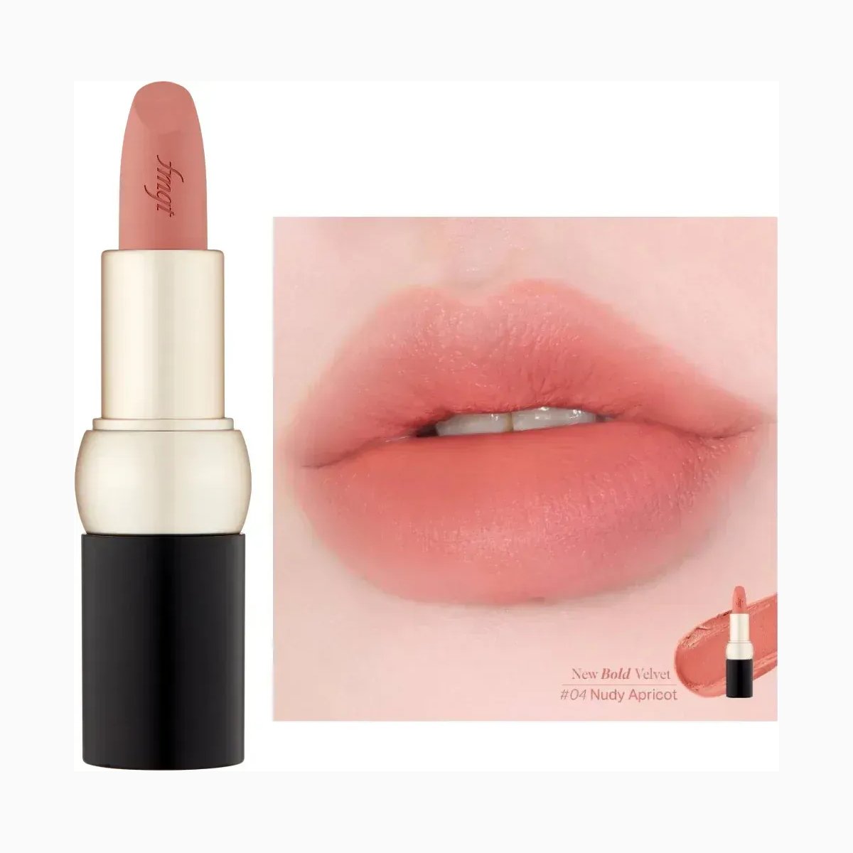 NEW BOLD VELVET LIPSTICK 04 NUDY APRICOT
