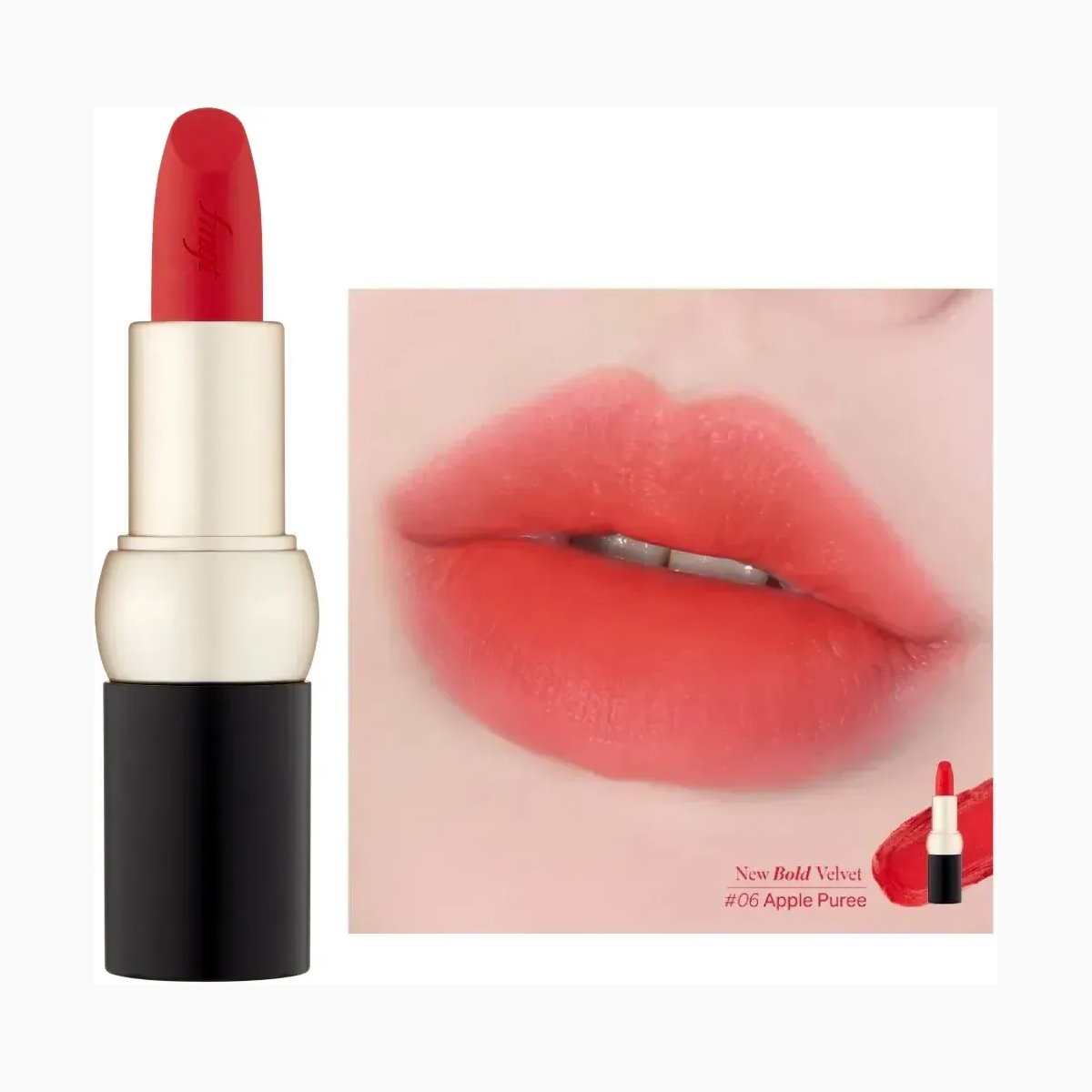 NEW BOLD VELVET LIPSTICK 06 APPLE PUREE