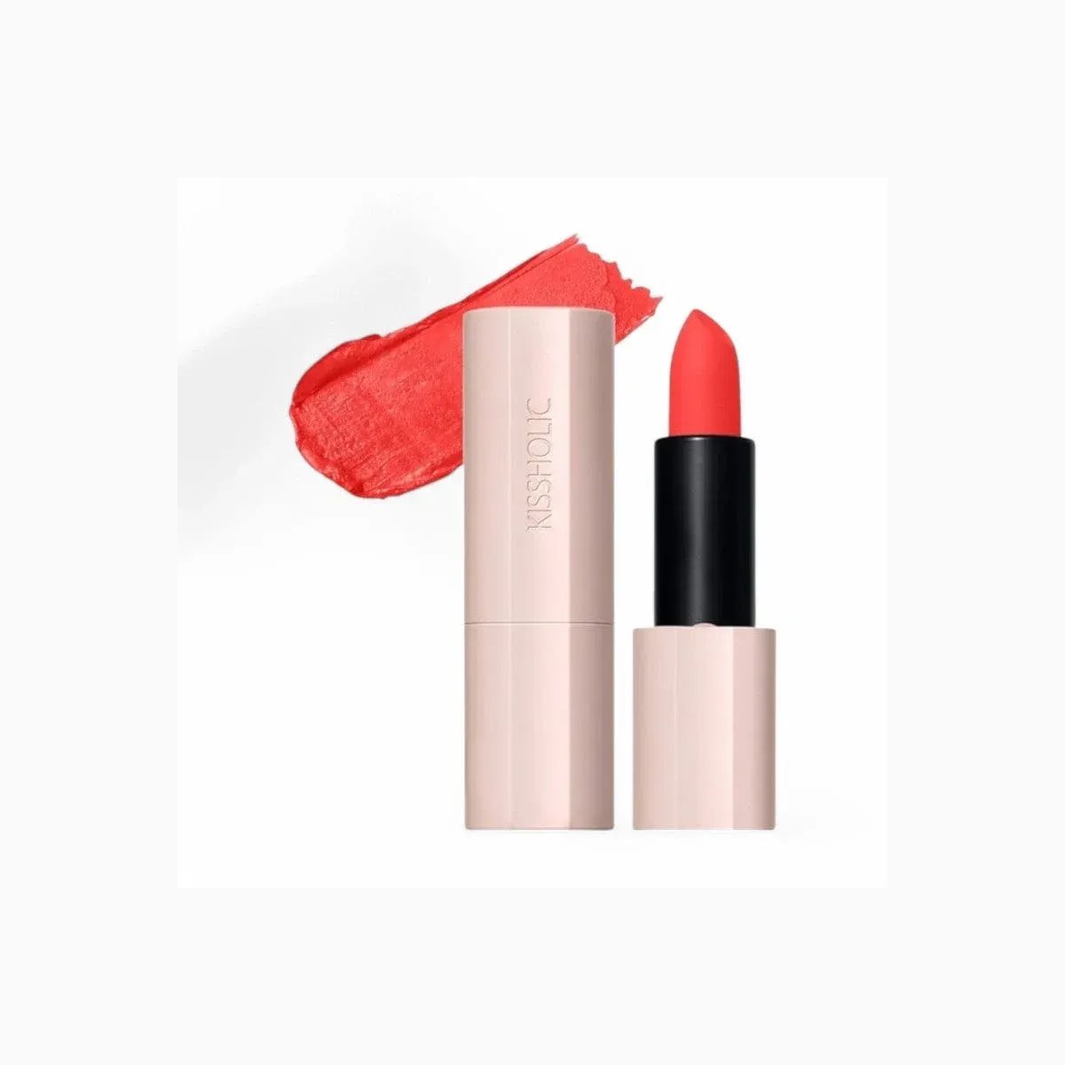 Kissholic Lipstick Matte OR04 Grapefruit Blended