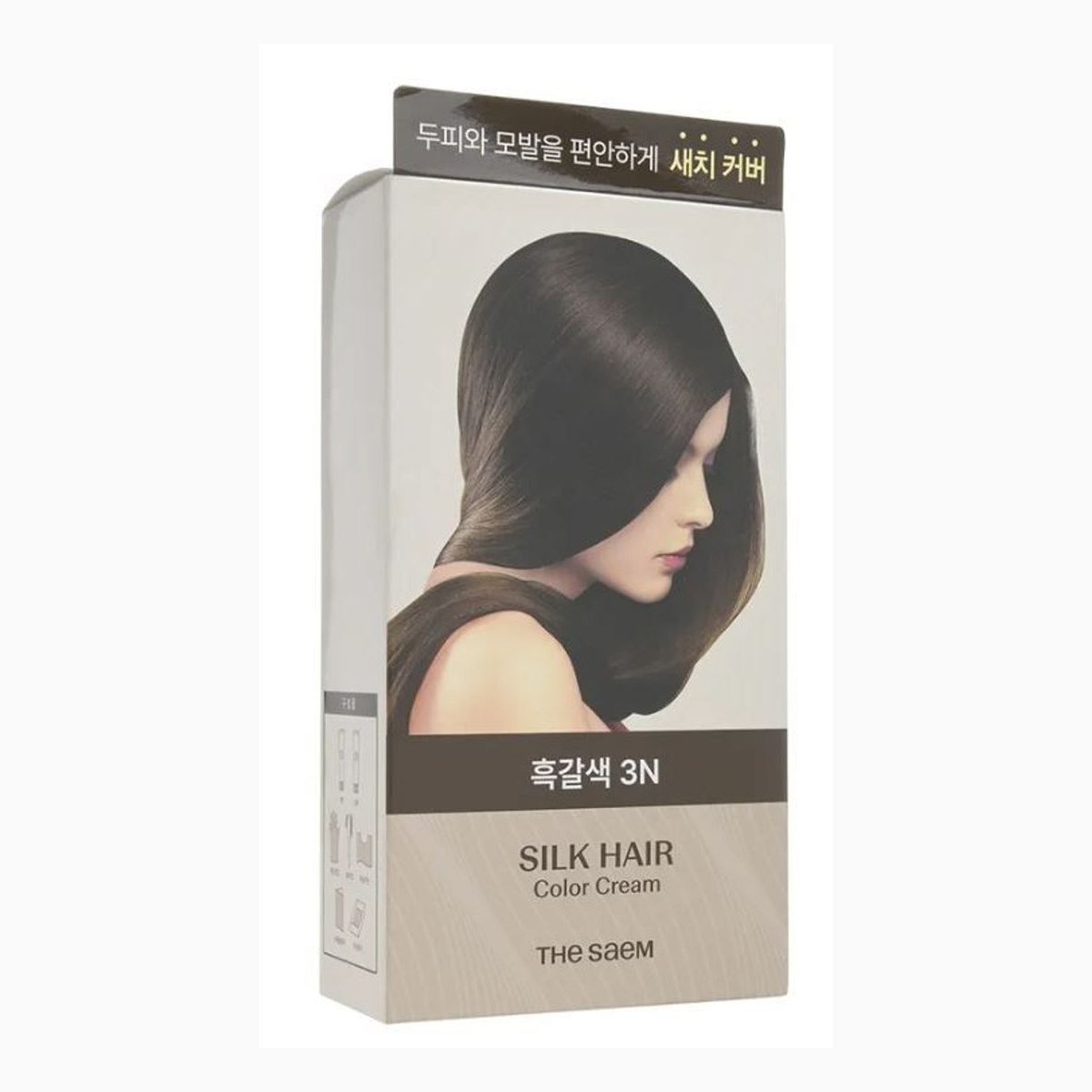 SilK Hair Color Cream Gray Hair Cover Brown Black