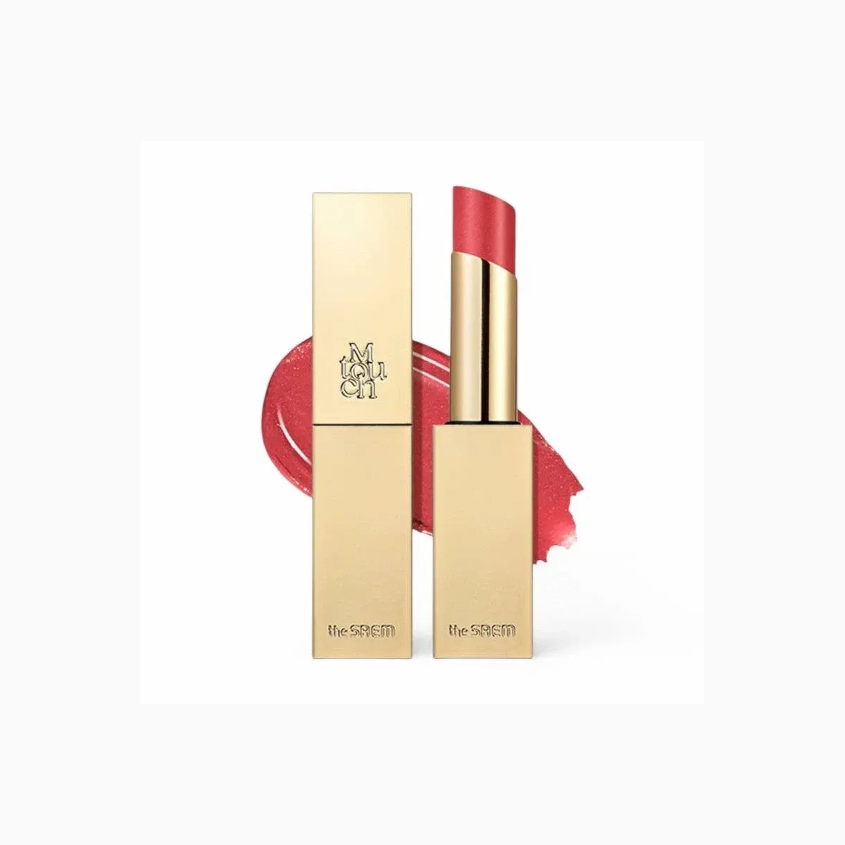 M Touch Shine Lipstick RD01 Glowing rose