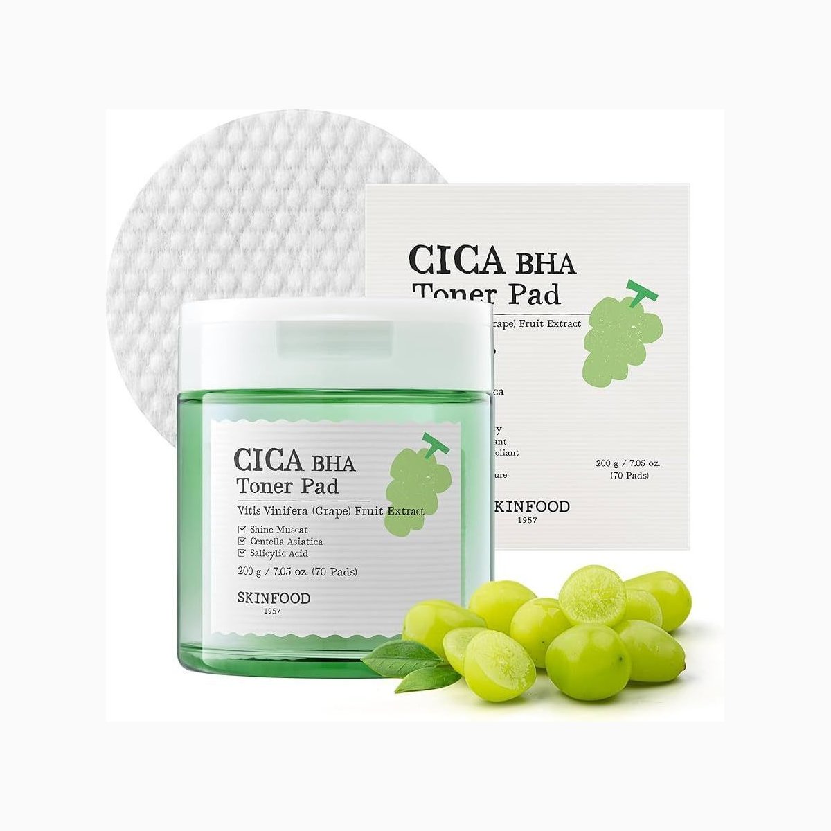 SHINE MUSCAT CICA BHA TONER PAD