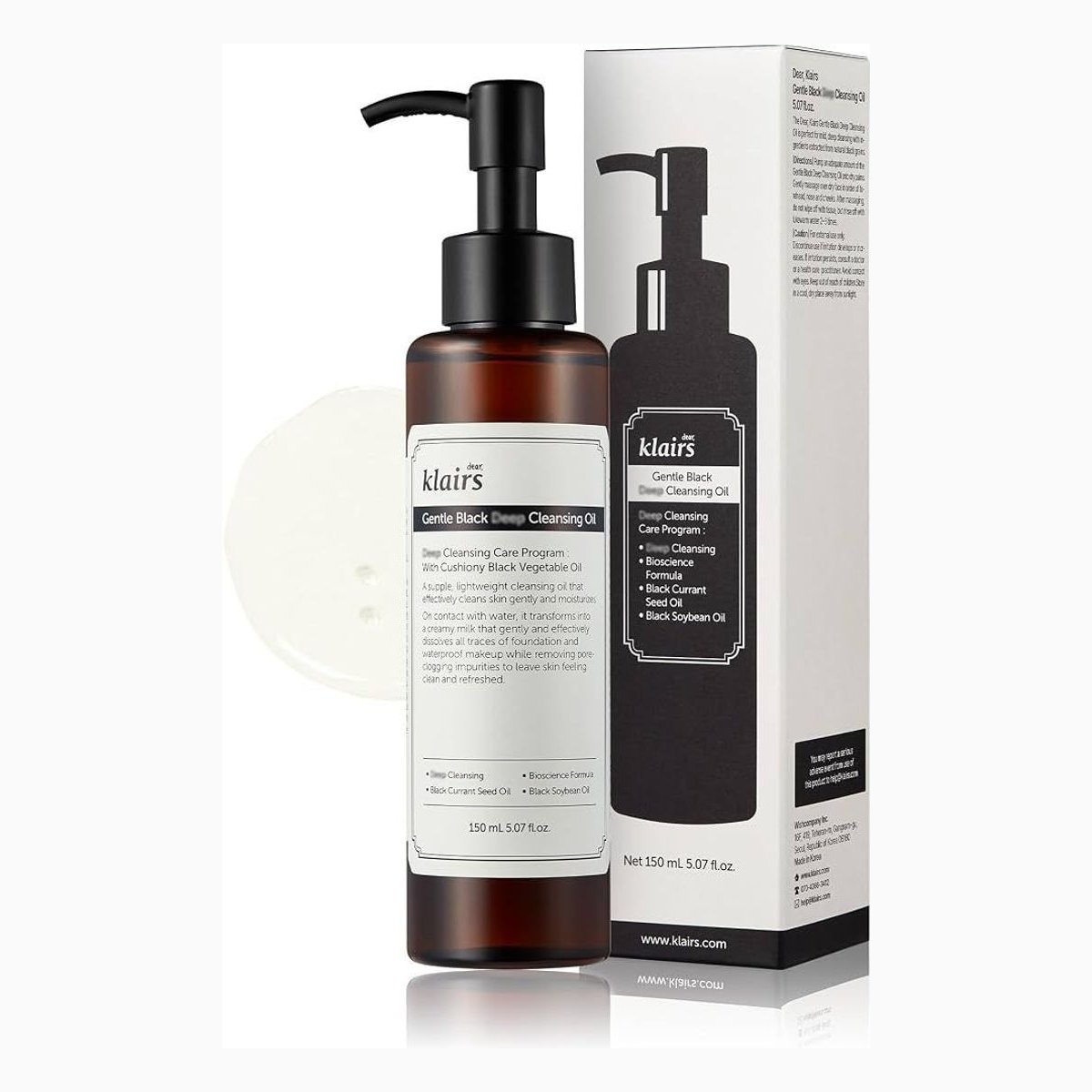 Dear, Klairs Gentle Black Deep Cleansing Oil 150 mL