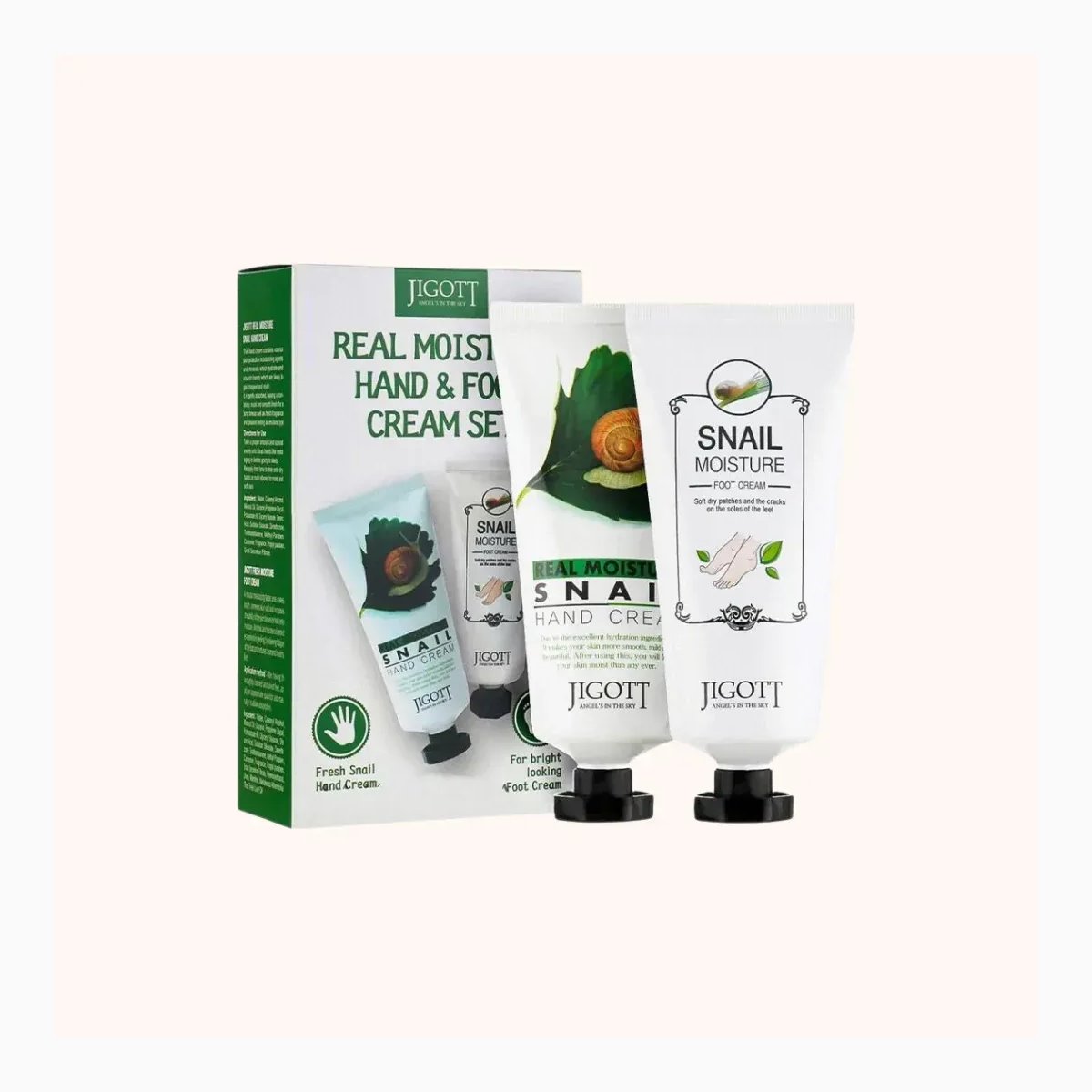 JIGOTT SNAIL REAL MOISTURE HAND&FOOT CREAM SET