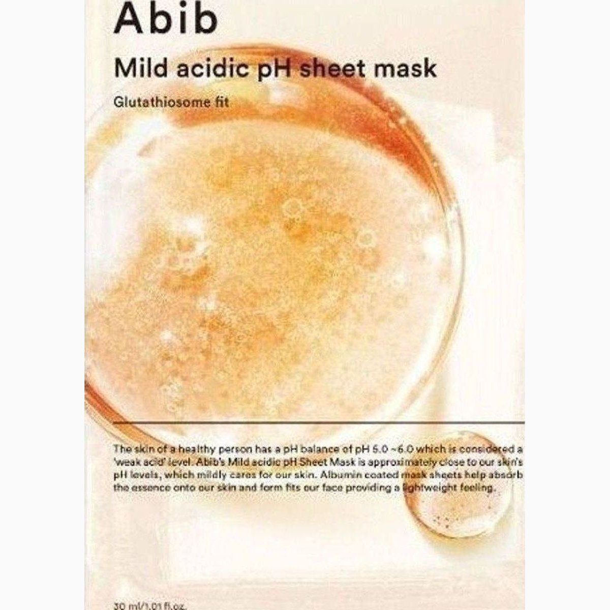 Abib Mild acidic pH sheet
Glutathiosome fit