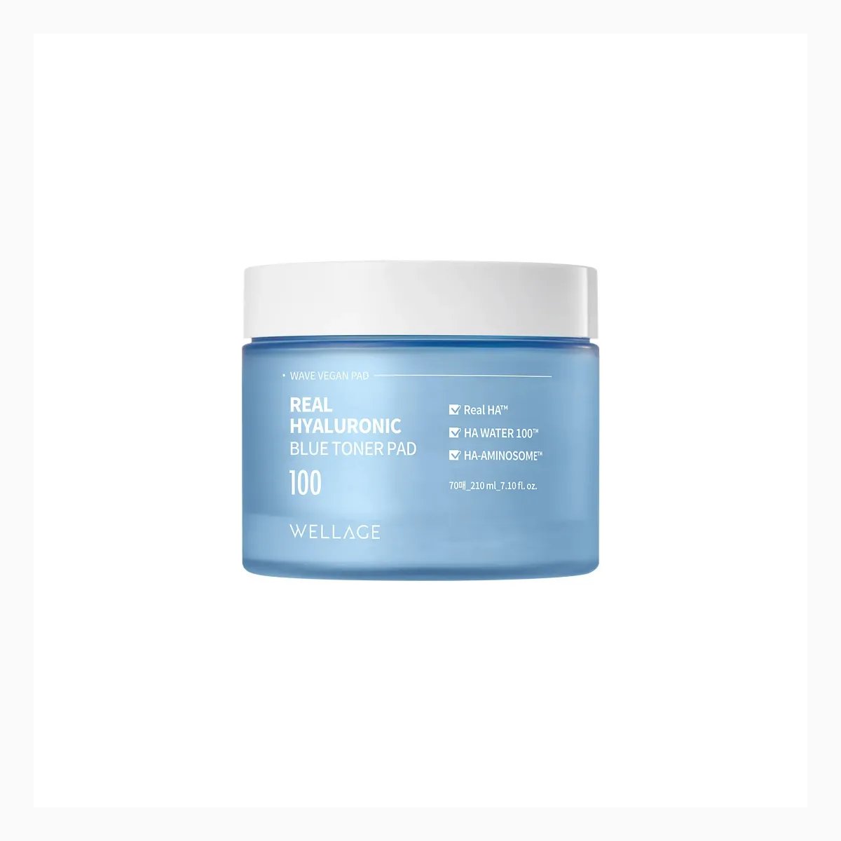 Wellage Real Hyaluronic Blue Toner Pad