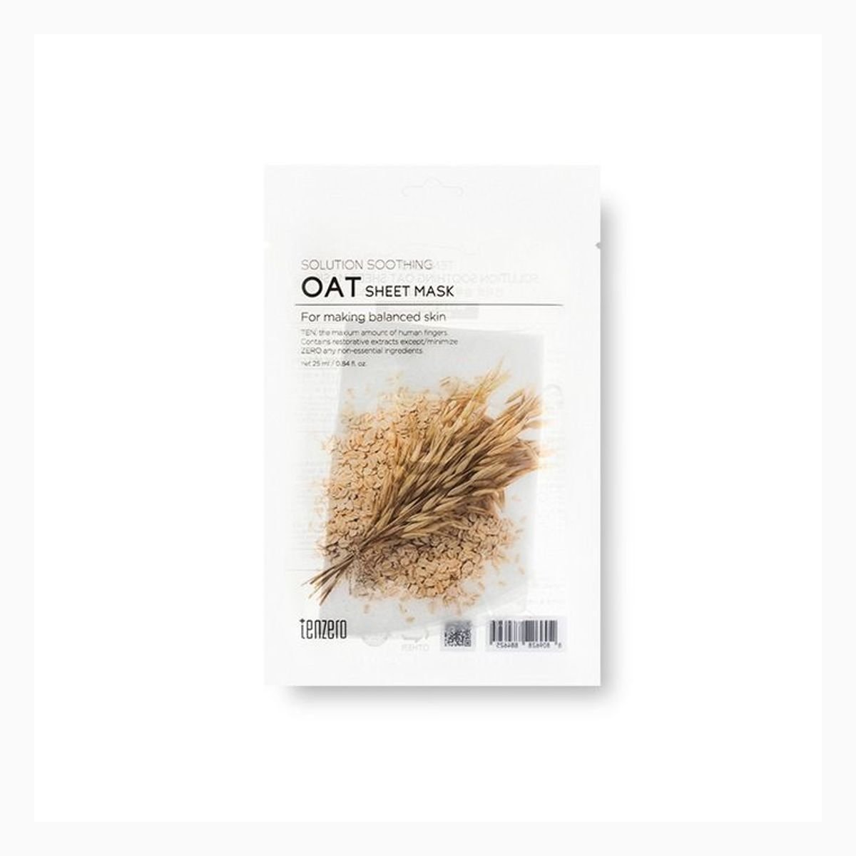 TENZERO SOLUTION SOOTHING OAT SHEET MASK