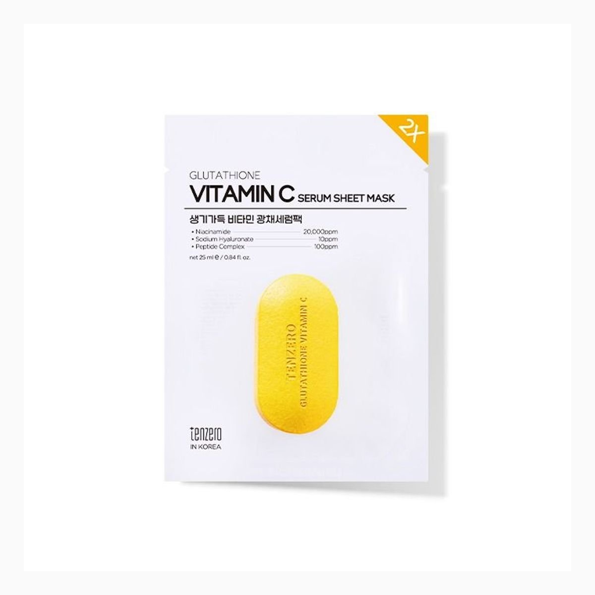 TENZERO 2X GLUTATHIONE VITAMIN C SERUM SHEET MASK
