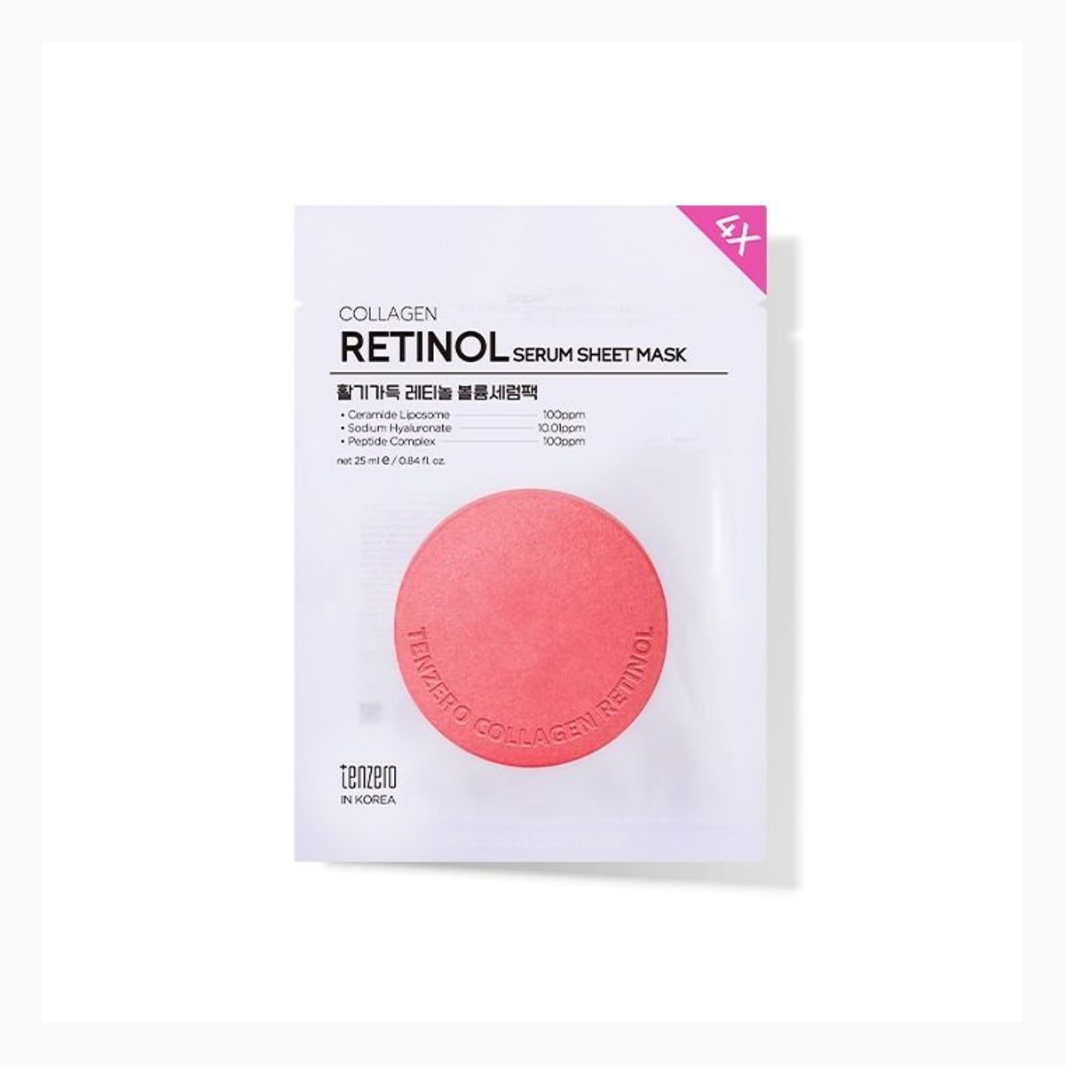 TENZERO 4X COLLAGEN RETINOL SERUM SHEET MASK