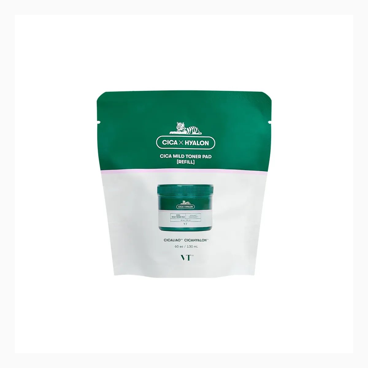 VT CICA MILD TONER PAD REFILL (60ea, 130ml)