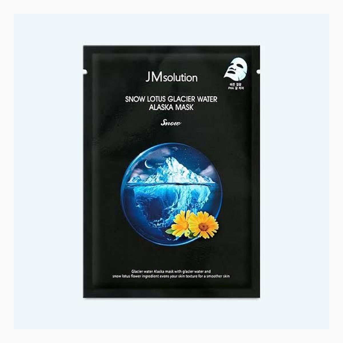 JMSOLUTION SNOW LOTUS GLACIER WATER ALASKA MASK SNOW