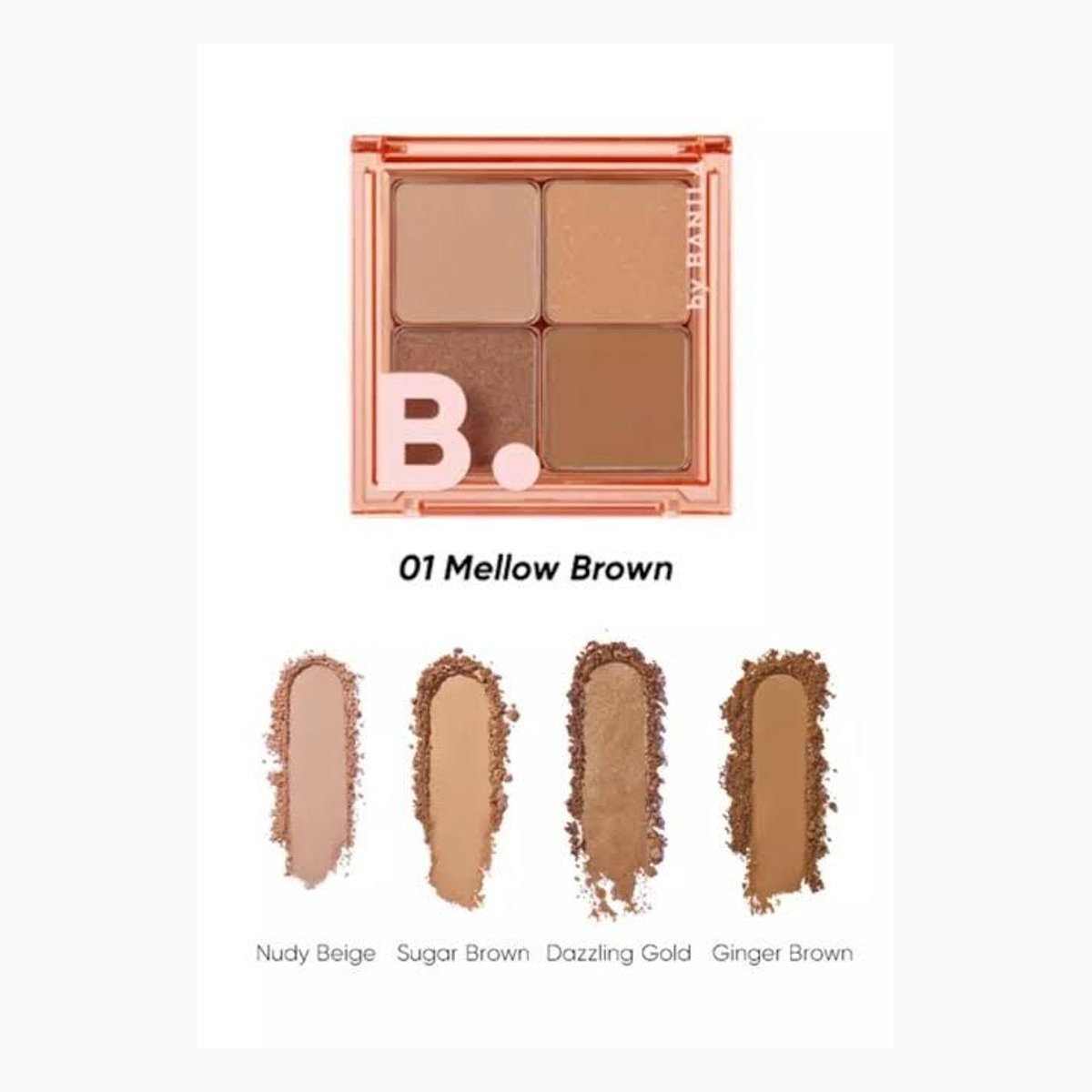 B.by BANILA Mood On Eye Palette 01 Mellow Brown-7G